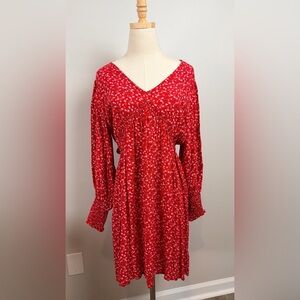 GAP Red Floral Patterned Fabric